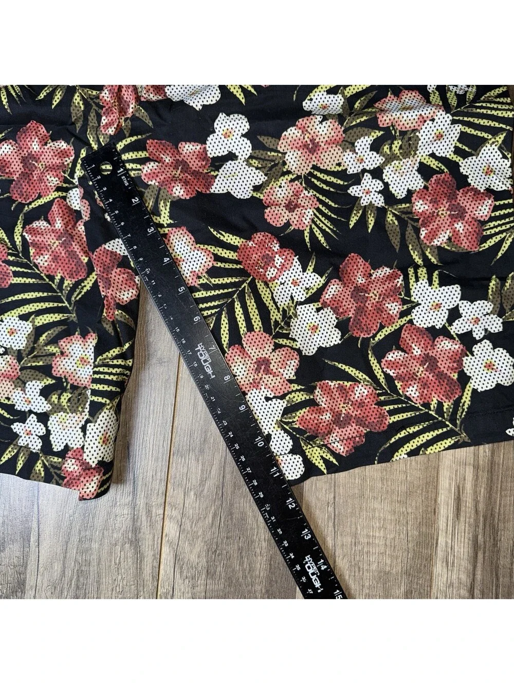 Amplify Men’s Floral Shorts Size 36 Black Tropical Cotton Summer NWOT